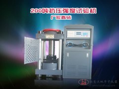 北京大地華宇200噸抗壓強(qiáng)度試驗機(jī)實驗室砌塊壓